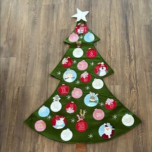 Festive Green Christmas Tree Advent Calendar